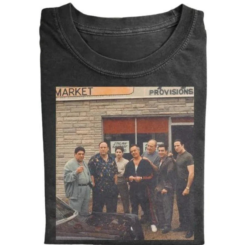 Vintage Sopranos Crew T-Shirt, Mafia Graphic Tee, Retro TV Show Unisex T-shirt, Sweatshirt, Hoodie, Long Sleeve Tee - T-Shirt, Sweatshirt, Hoodie