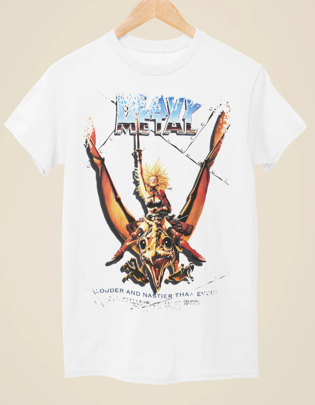 Heavy Metal - Movie Poster Inspired Unisex White T-Shirt Unisex T-shirt, Sweatshirt, Hoodie, Long Sleeve Tee - T-Shirt, Sweatshirt, Hoodie
