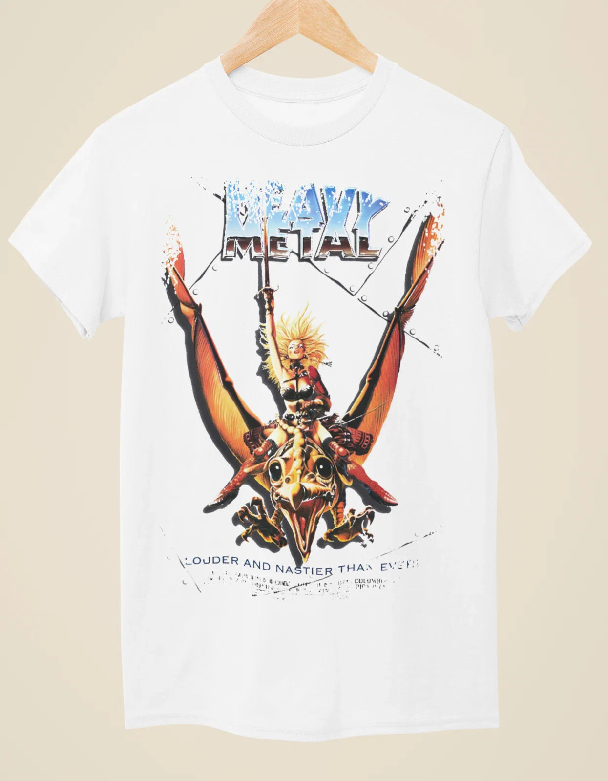 Heavy Metal - Movie Poster Inspired Unisex White T-Shirt Unisex T-shirt, Sweatshirt, Hoodie, Long Sleeve Tee - T-Shirt, Sweatshirt, Hoodie