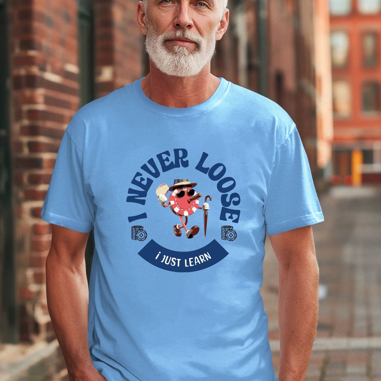 Funny Poker Unisex Ultra Cotton Tee, I Never Lose - I Just Learn Player Gift Unisex T-shirt, Sweatshirt, Hoodie, Long Sleeve Tee - T-Shirt, Sweatshirt, Hoodie