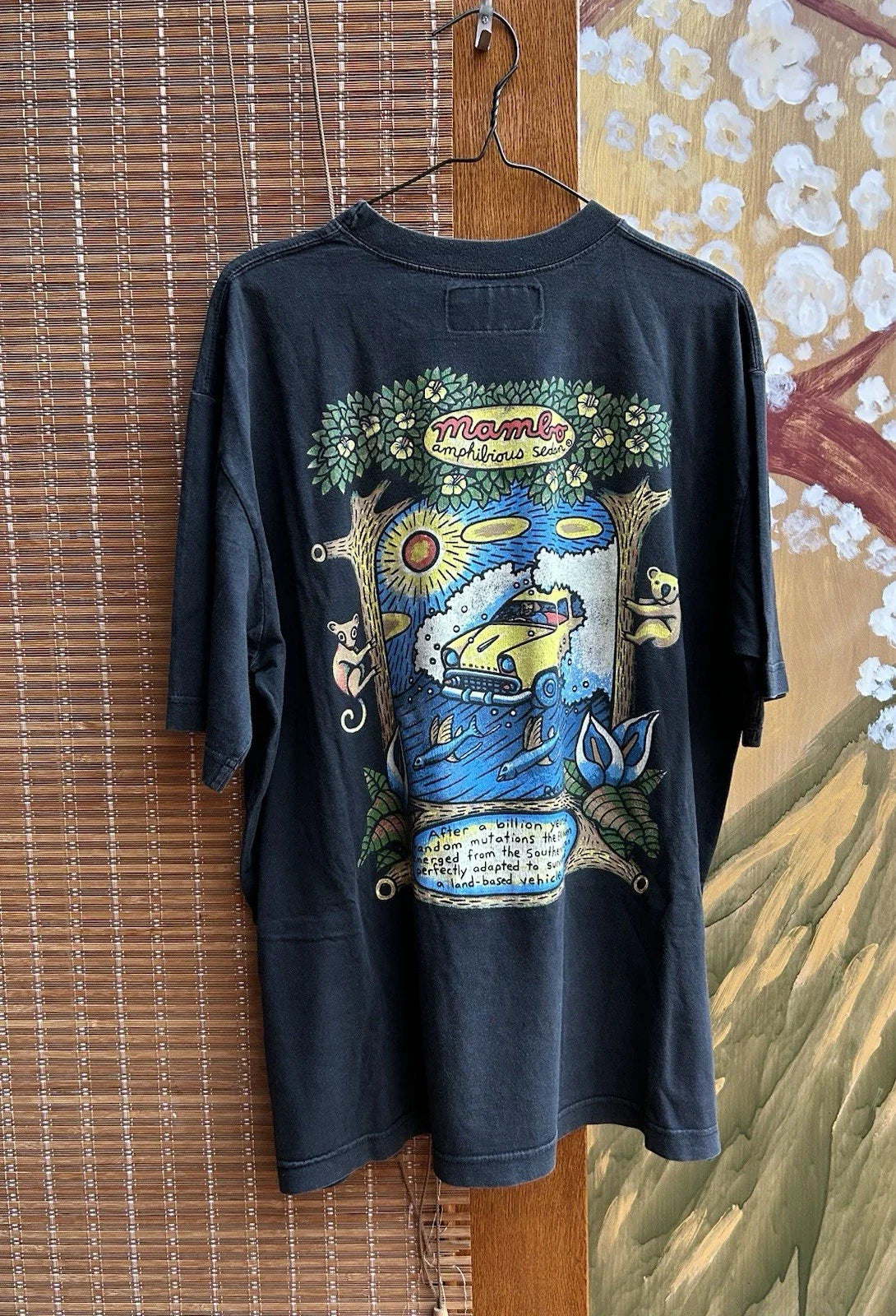 1997 Mambo Loud Shirt Amphibious Sedan T-Shirt Reg Mombassa Art Sz XL Unisex T-shirt, Sweatshirt, Hoodie, Long Sleeve Tee - T-Shirt, Sweatshirt, Hoodie
