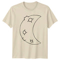 Cosmic Crescent Moon Star Lover T-Shirt Minimalist Art Celestial Unisex T-shirt, Sweatshirt, Hoodie, Long Sleeve Tee - T-Shirt, Sweatshirt, Hoodie