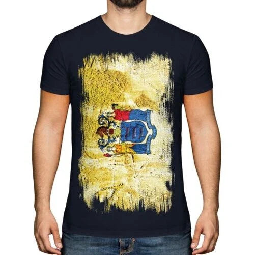 NEW JERSEY STATE GRUNGE FLAG MENS T-SHIRT TEE TOP NEW JERSEYAN SHIRT JERSEY GIFT Unisex T-shirt, Sweatshirt, Hoodie, Long Sleeve Tee - T-Shirt, Sweatshirt, Hoodie