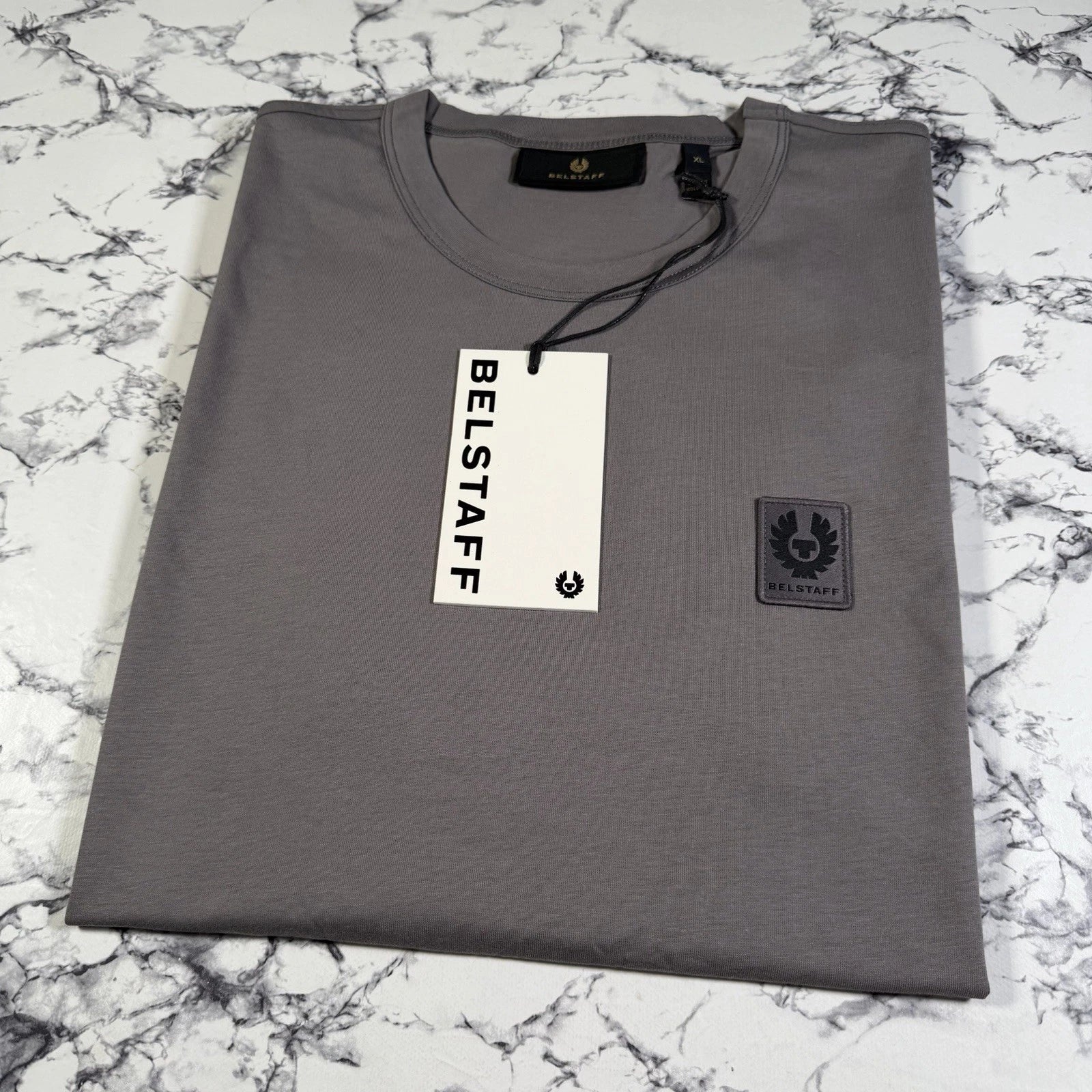 BELSTAFF Mens Tornado Grey Phoenix Logo Patch T Shirt SIZE XL BNWT Authentic Unisex T-shirt, Sweatshirt, Hoodie, Long Sleeve Tee - T-Shirt, Sweatshirt, Hoodie