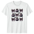 Coquette Pumpkin Bows Womens T-Shirt Coquette Aesthetic Halloween Gift For Her Unisex T-shirt, Sweatshirt, Hoodie, Long Sleeve Tee - T-Shirt, Sweatshirt, Hoodie