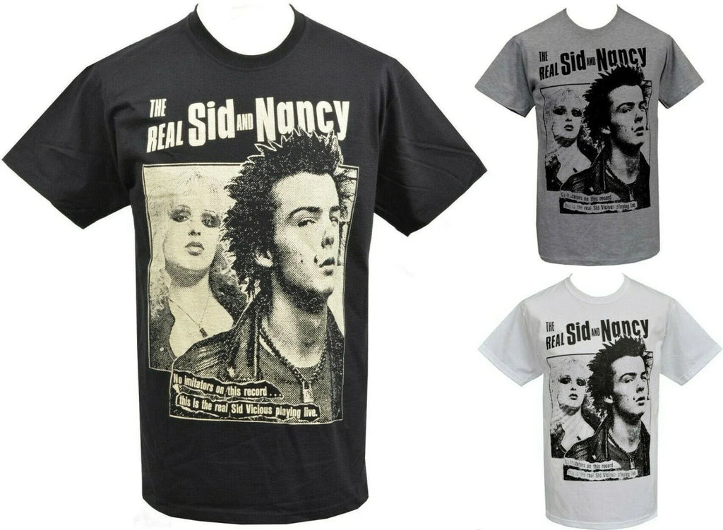 Mens PUNK T-Shirt The Real SID VICIOUS & NANCY English Punk Rockers 1977 ROCK Unisex T-shirt, Sweatshirt, Hoodie, Long Sleeve Tee - T-Shirt, Sweatshirt, Hoodie