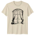Black And White Ink Sketch Of T-Shirt Architectural Line Art Aesthetic Decor Unisex T-shirt, Sweatshirt, Hoodie, Long Sleeve Tee - T-Shirt, Sweatshirt, Hoodie