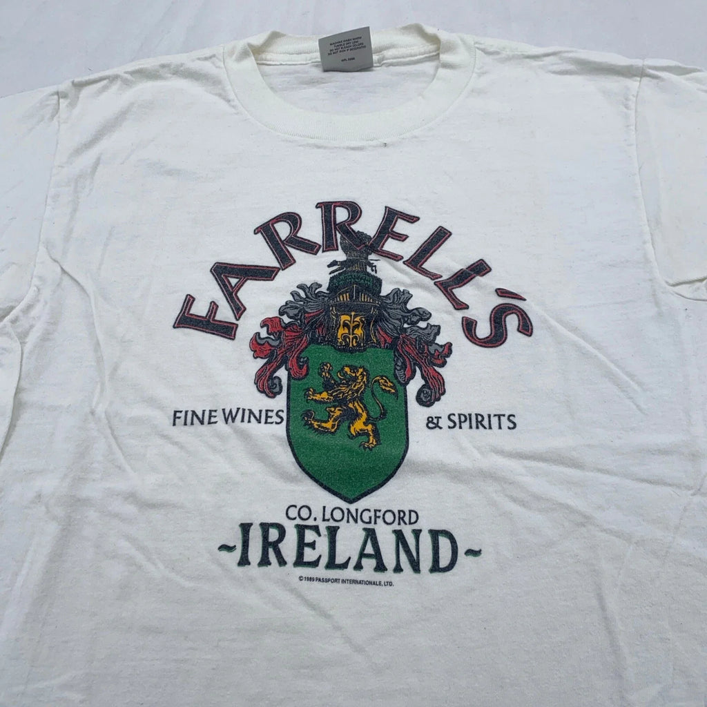 vintage 90s FARRELL'S FINE WINE AND SPIRITS CO LONGFORD IRELAND T-Shirt M/L Unisex T-shirt, Sweatshirt, Hoodie, Long Sleeve Tee - T-Shirt, Sweatshirt, Hoodie