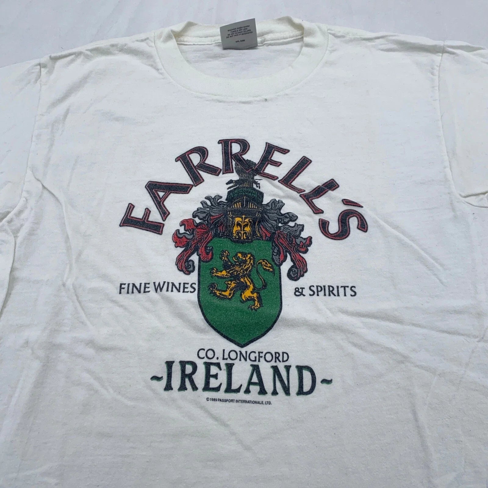 vintage 90s FARRELL'S FINE WINE AND SPIRITS CO LONGFORD IRELAND T-Shirt M/L Unisex T-shirt, Sweatshirt, Hoodie, Long Sleeve Tee - T-Shirt, Sweatshirt, Hoodie