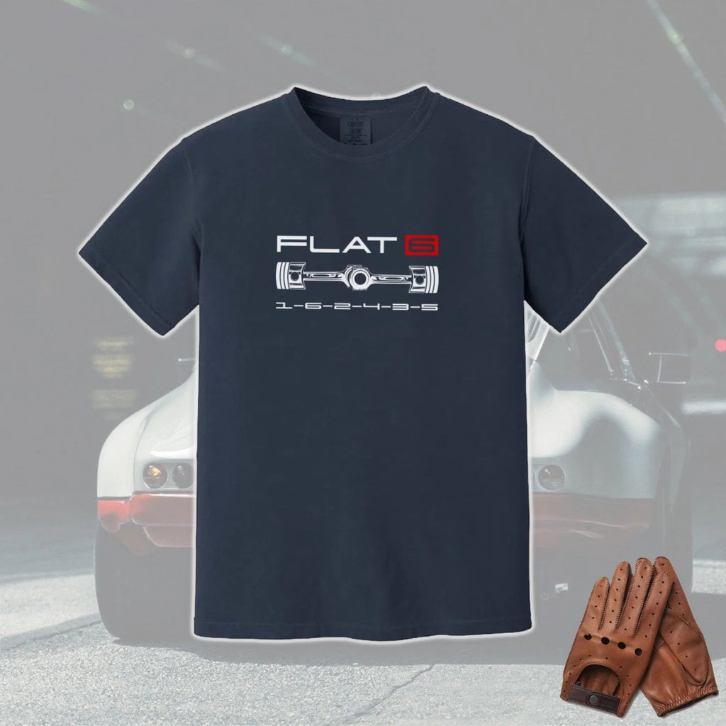 Flat-Six Engine Graphic T-Shirt  Boxer Engine Art Tee, Gift for Air-Cooled Fan Unisex T-shirt, Sweatshirt, Hoodie, Long Sleeve Tee - T-Shirt, Sweatshirt, Hoodie