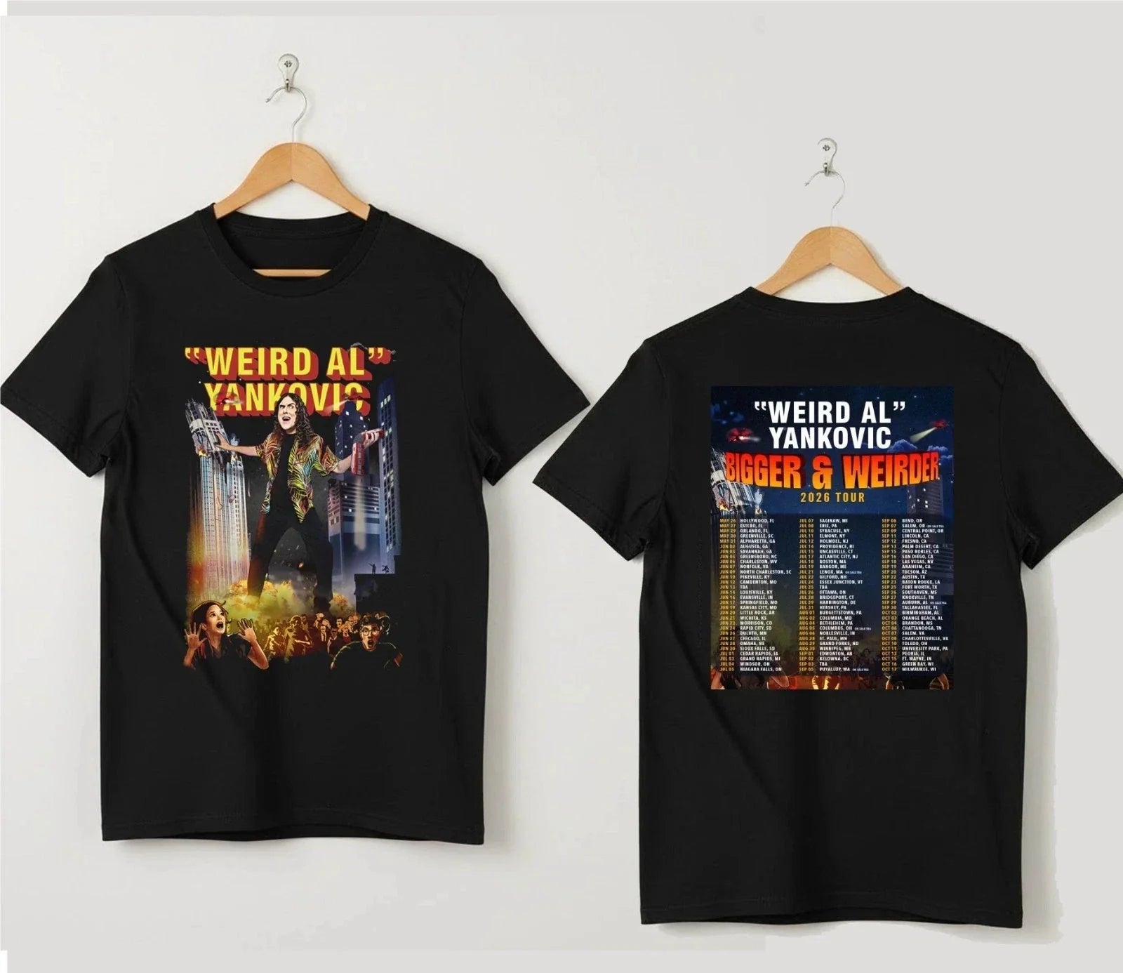 Weird Al Yankovic Bigger And Weirder 2026 Tour T-Shirt Unisex T-shirt, Sweatshirt, Hoodie, Long Sleeve Tee - T-Shirt, Sweatshirt, Hoodie
