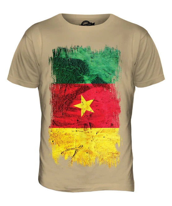 CAMEROON GRUNGE FLAG MENS T SHIRT TEE SHIRT XS S M L XL 2XL 3XL 4XL 5XL Unisex T-shirt, Sweatshirt, Hoodie, Long Sleeve Tee - T-Shirt, Sweatshirt, Hoodie