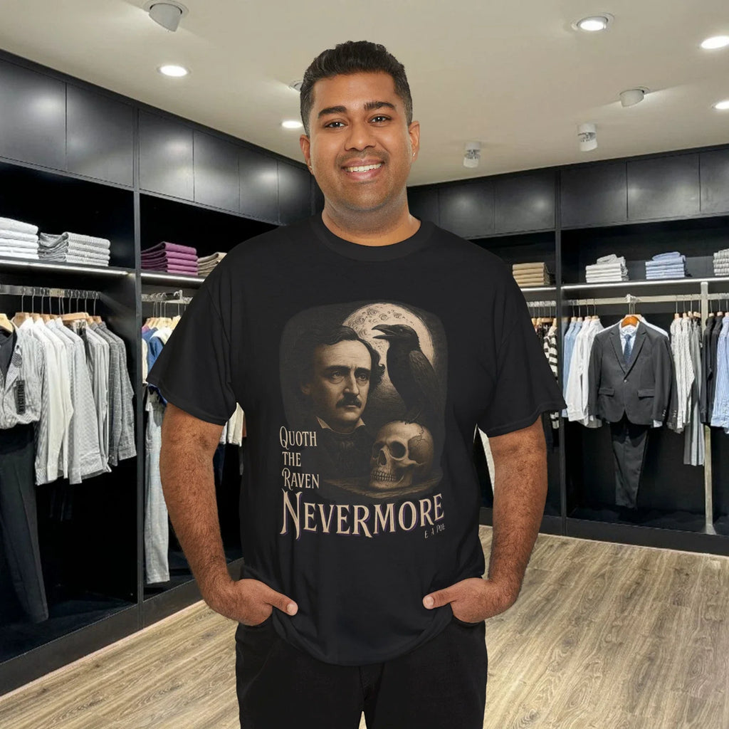 Edgar Allan Poe Raven Nevermore Gothic Horror Halloween Art T-Shirt Unisex T-shirt, Sweatshirt, Hoodie, Long Sleeve Tee - T-Shirt, Sweatshirt, Hoodie