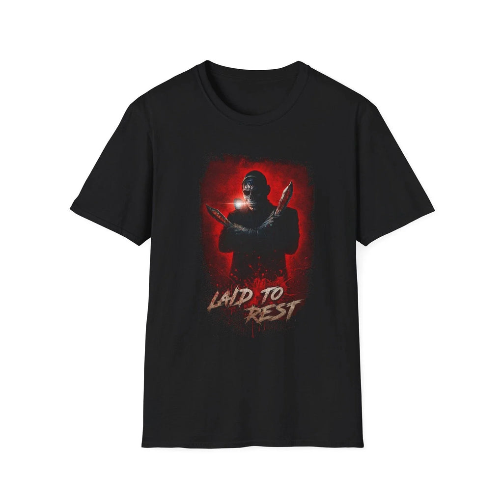 Chrome Skull Laid to Rest T-Shirt, Graphic Tee, Goth Clothing, Halloween Shirt, Unisex T-shirt, Sweatshirt, Hoodie, Long Sleeve Tee - T-Shirt, Sweatshirt, Hoodie