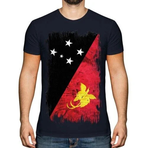 Papua New Guinea Grunge Flag Men T-Shirt Papua Niugini Papuan Unisex T-shirt, Sweatshirt, Hoodie, Long Sleeve Tee - T-Shirt, Sweatshirt, Hoodie