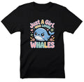 Just A Girl Who Loves Whales T-Shirt, Cute Whale Shirt, Ocean Lover Tee Unisex T-shirt, Sweatshirt, Hoodie, Long Sleeve Tee - T-Shirt, Sweatshirt, Hoodie