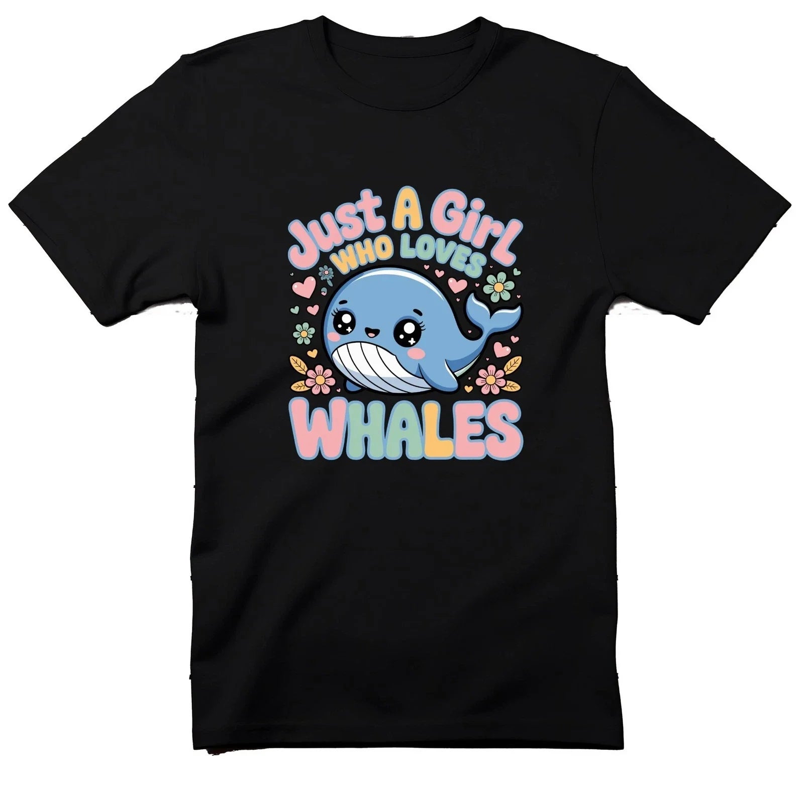 Just A Girl Who Loves Whales T-Shirt, Cute Whale Shirt, Ocean Lover Tee Unisex T-shirt, Sweatshirt, Hoodie, Long Sleeve Tee - T-Shirt, Sweatshirt, Hoodie