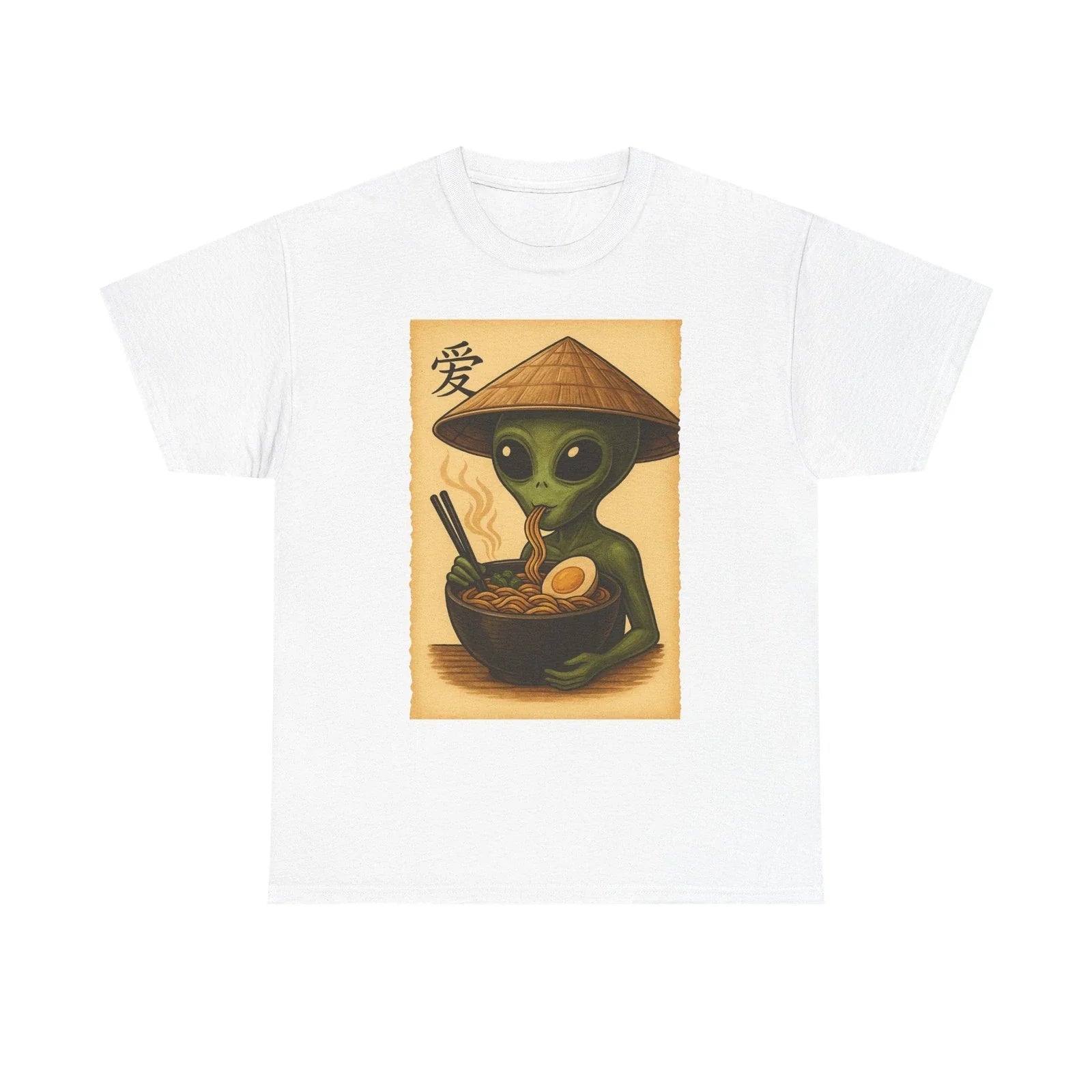 Ramen-Loving Alien Tee | Alien with Bowl of Ramen T-Shirt Unisex T-shirt, Sweatshirt, Hoodie, Long Sleeve Tee - T-Shirt, Sweatshirt, Hoodie