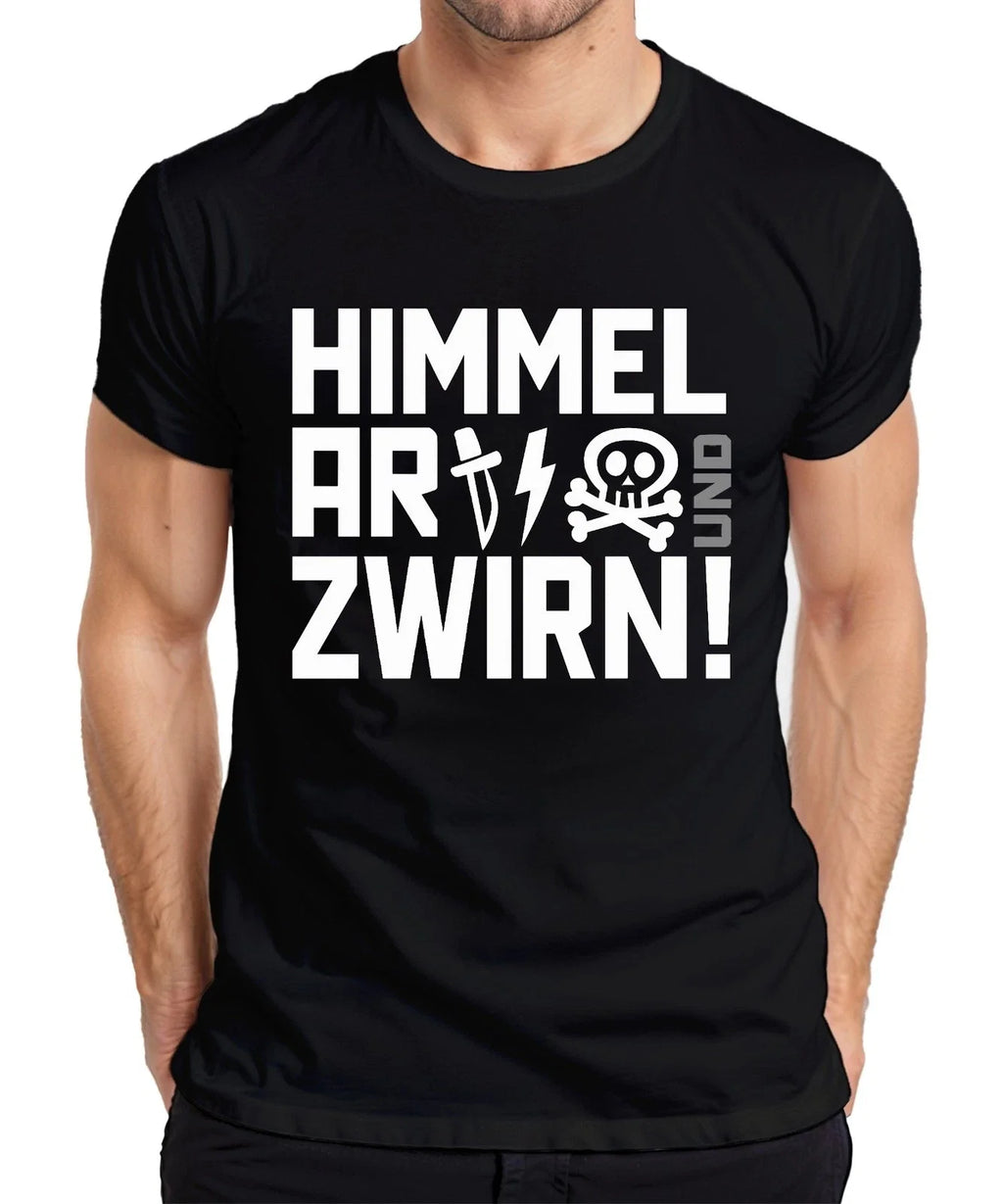 Himmel Arsch und Zwirn frech lustig Totenkopf Punk Blitz Messer Herren T-Shirt Unisex T-shirt, Sweatshirt, Hoodie, Long Sleeve Tee - T-Shirt, Sweatshirt, Hoodie