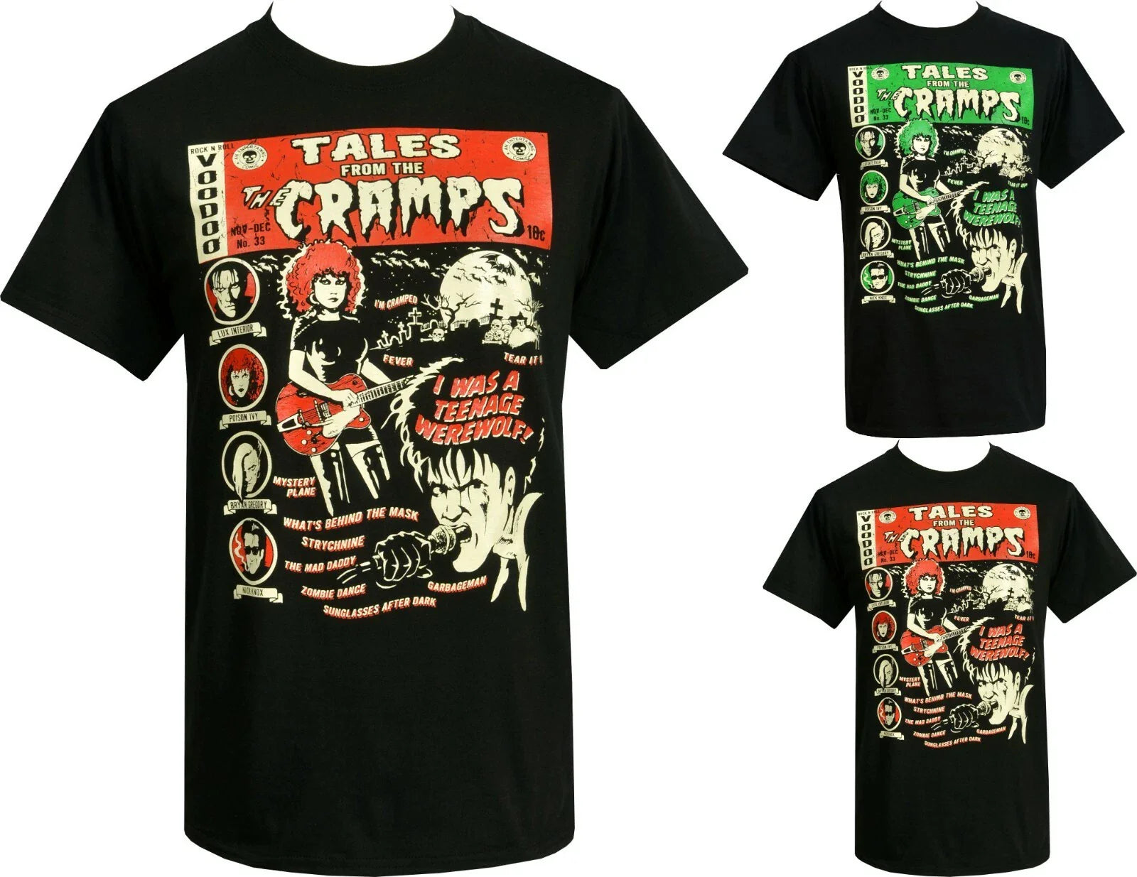 The Cramps Mens Psychobilly T-Shirt Vince Ray Poison Ivy Lux Interior Voodoo Unisex T-shirt, Sweatshirt, Hoodie, Long Sleeve Tee - T-Shirt, Sweatshirt, Hoodie