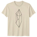 Minimalist Crystal Gemstone Outline T-Shirt Geometric Art Crystal Unisex T-shirt, Sweatshirt, Hoodie, Long Sleeve Tee - T-Shirt, Sweatshirt, Hoodie
