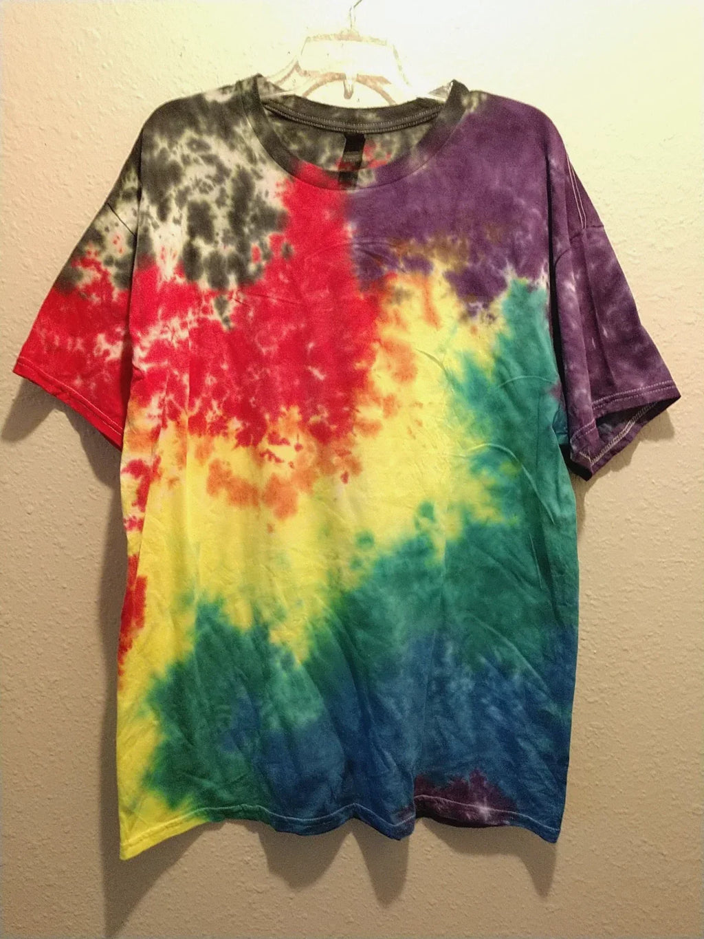 Handmade Spiral Tie Dye Shirt Unisex Men Women Sz XL Hippie Cotton Gildan T409 Unisex T-shirt, Sweatshirt, Hoodie, Long Sleeve Tee - T-Shirt, Sweatshirt, Hoodie