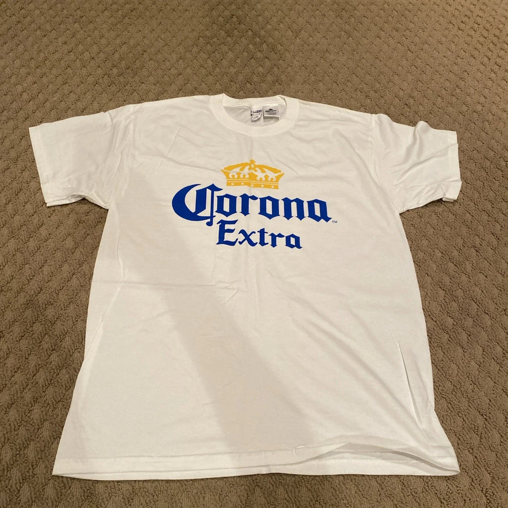 Brand New White Corona Extra Mens Large T-shirt  Mexico Beer Unisex T-shirt, Sweatshirt, Hoodie, Long Sleeve Tee - T-Shirt, Sweatshirt, Hoodie