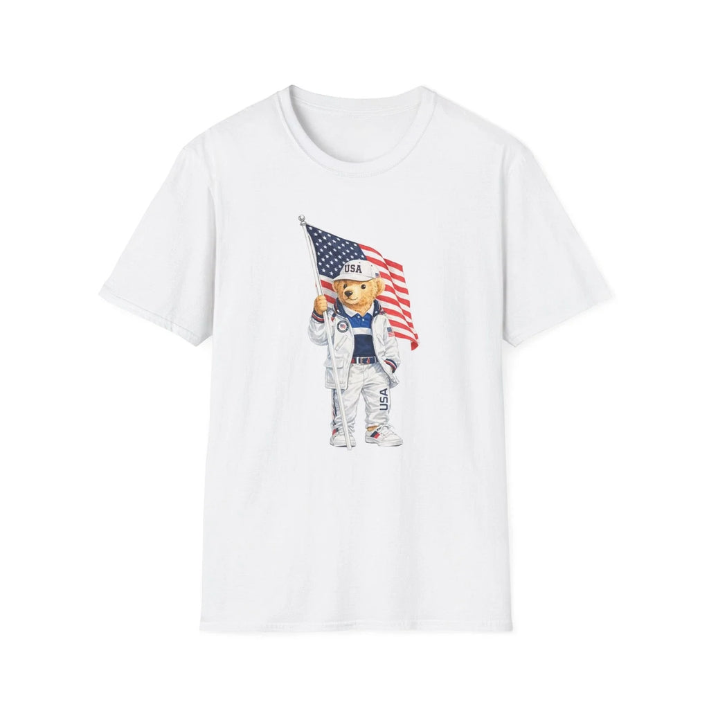 Polo Bear USA Flag Tshirt 4th of July Shirt Design Inspired Size S-XL Unisex T-shirt, Sweatshirt, Hoodie, Long Sleeve Tee - T-Shirt, Sweatshirt, Hoodie