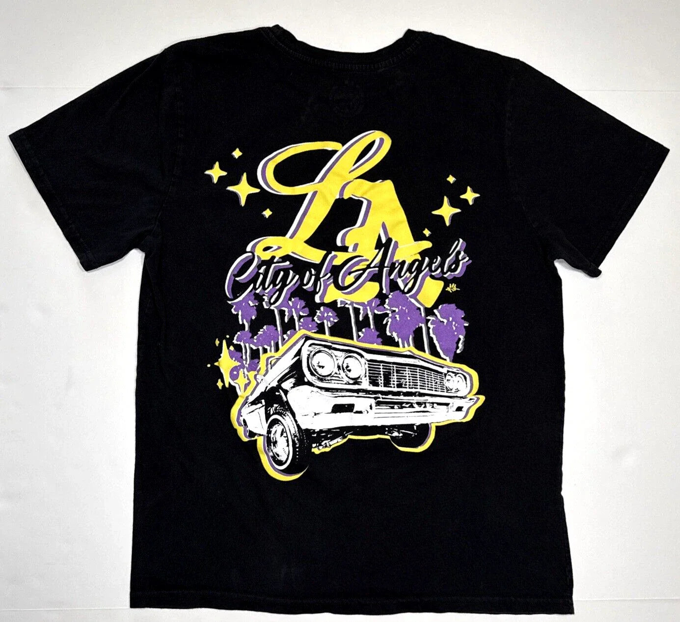 CVLA Graphic T Shirt Sz XL Creative Visuals LA City Of Angels Black Short Sleeve Unisex T-shirt, Sweatshirt, Hoodie, Long Sleeve Tee - T-Shirt, Sweatshirt, Hoodie