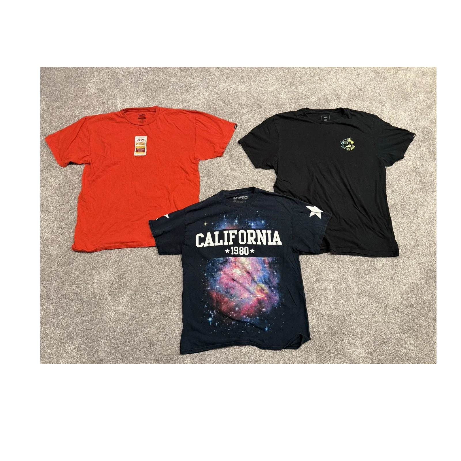 Vans Tony Hawk Graphic Logo Crew Neck Short Sleeve T-Shirts Mens XL and L Lot Unisex T-shirt, Sweatshirt, Hoodie, Long Sleeve Tee - T-Shirt, Sweatshirt, Hoodie