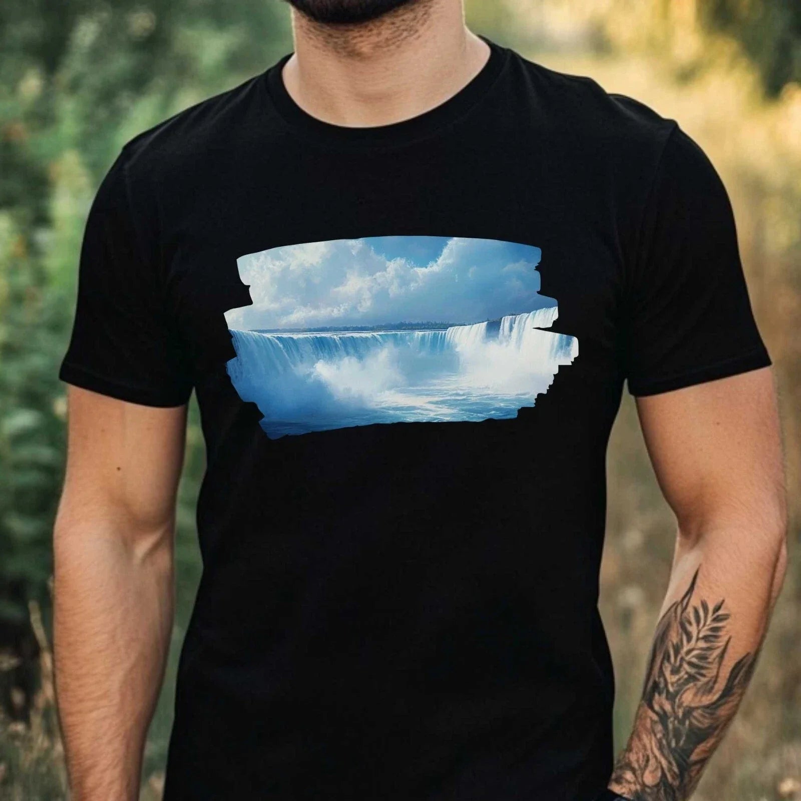 Mens Niagara Falls Motif Cotton T-Shirt Size XS to 5XL Unisex T-shirt, Sweatshirt, Hoodie, Long Sleeve Tee - T-Shirt, Sweatshirt, Hoodie