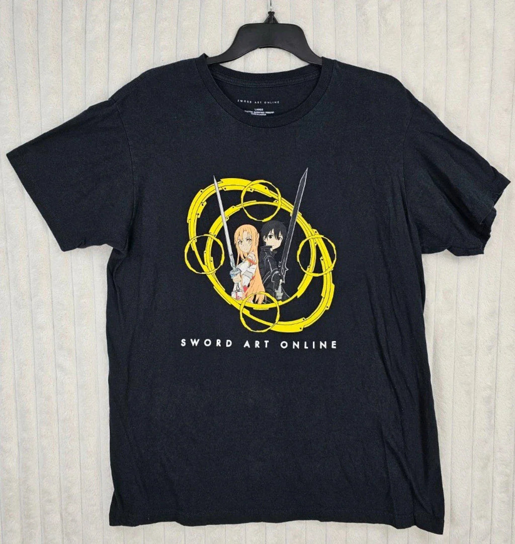 Sword Art Online Aniplex Reki Black Graphic 100% Cotton T-Shirt Size Large Unisex T-shirt, Sweatshirt, Hoodie, Long Sleeve Tee - T-Shirt, Sweatshirt, Hoodie
