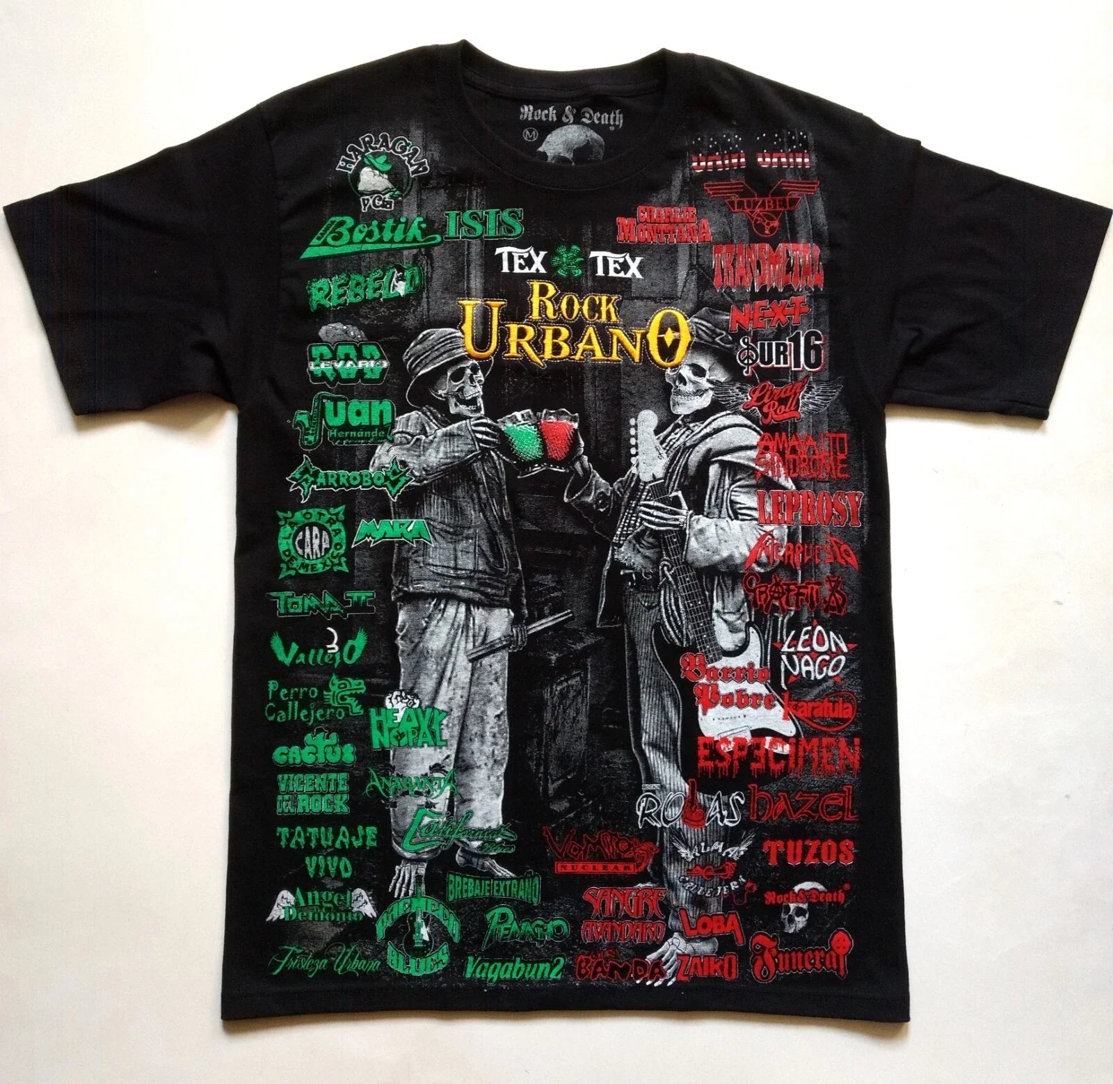 ROCK URBANO T-Shirt RARE Embroidered Logo Mexico El Haragan Tri Transmetal Tex Unisex T-shirt, Sweatshirt, Hoodie, Long Sleeve Tee - T-Shirt, Sweatshirt, Hoodie