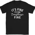 It's Fine I'm Fine Everything's Fine T-Shirt Funny Stressed Parenting Humor Tee Unisex T-shirt, Sweatshirt, Hoodie, Long Sleeve Tee - T-Shirt, Sweatshirt, Hoodie