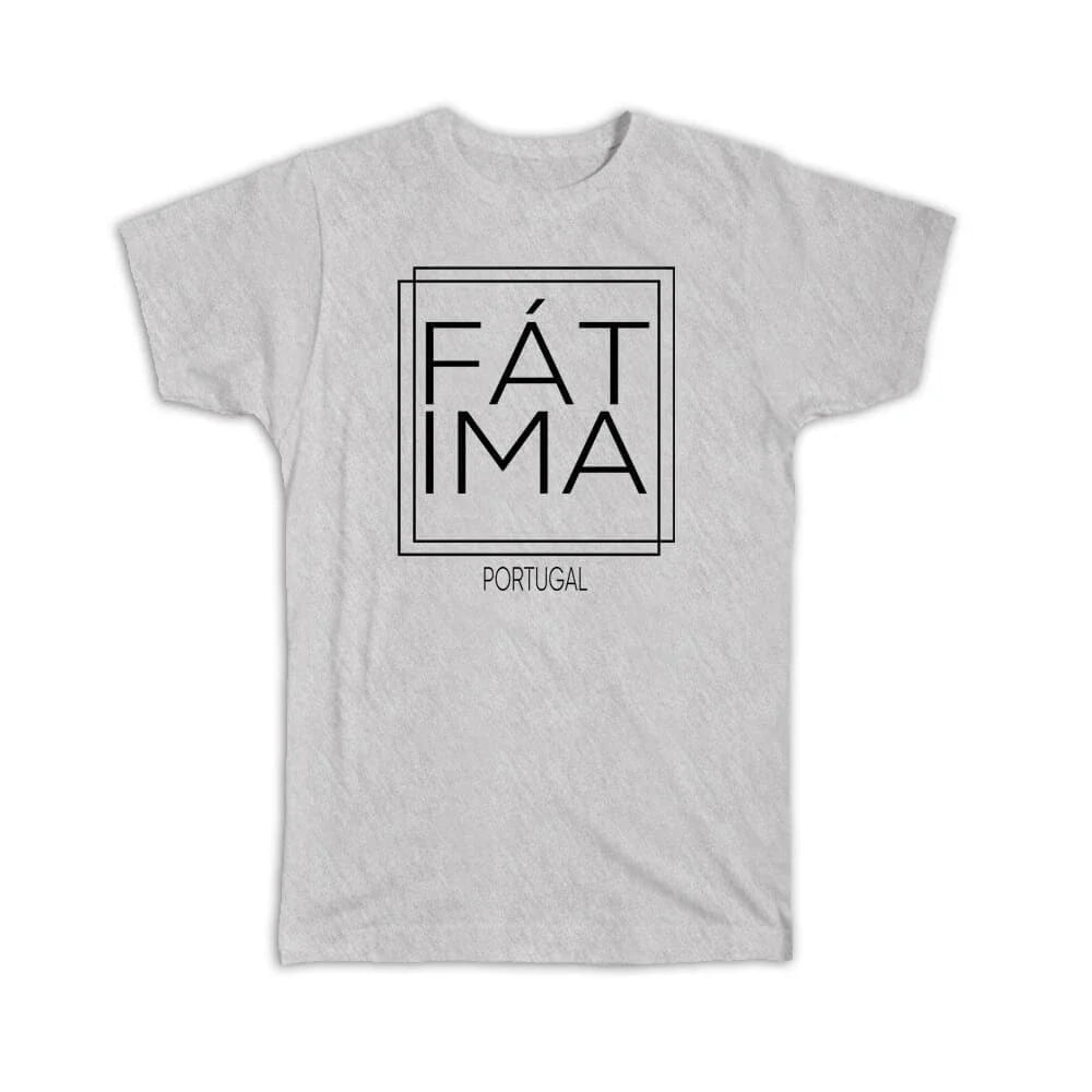 Gift T-Shirt : FaTIMA Portugal Square Modern Minimalist Font Unisex T-shirt, Sweatshirt, Hoodie, Long Sleeve Tee - T-Shirt, Sweatshirt, Hoodie