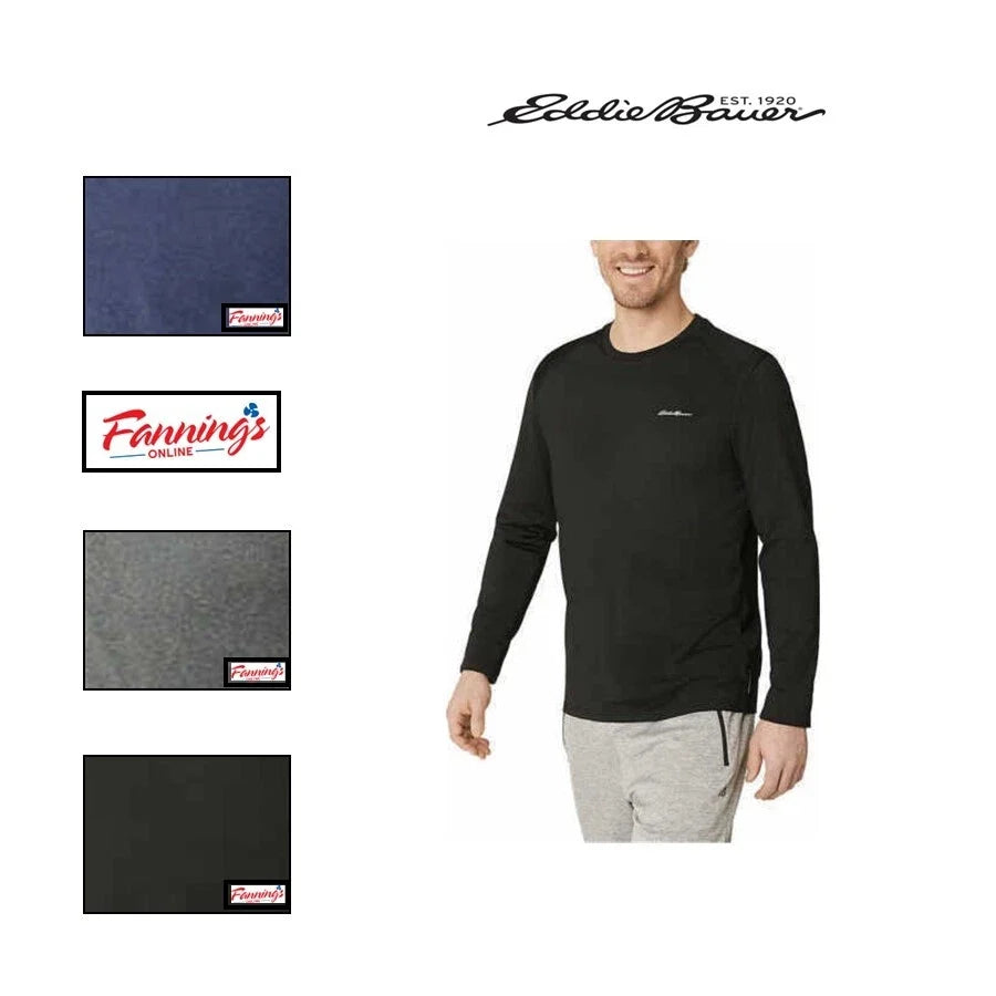 Eddie Bauer Men's Brushed Long Sleeve Active  Tee I H32 Unisex T-shirt, Sweatshirt, Hoodie, Long Sleeve Tee - T-Shirt, Sweatshirt, Hoodie