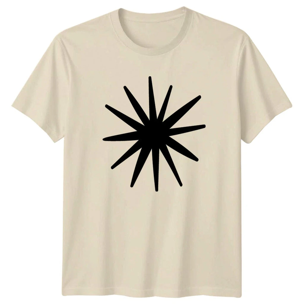 Abstract Starburst Geometric Minimalist Style T-Shirt Starburst Design Abstract Unisex T-shirt, Sweatshirt, Hoodie, Long Sleeve Tee - T-Shirt, Sweatshirt, Hoodie