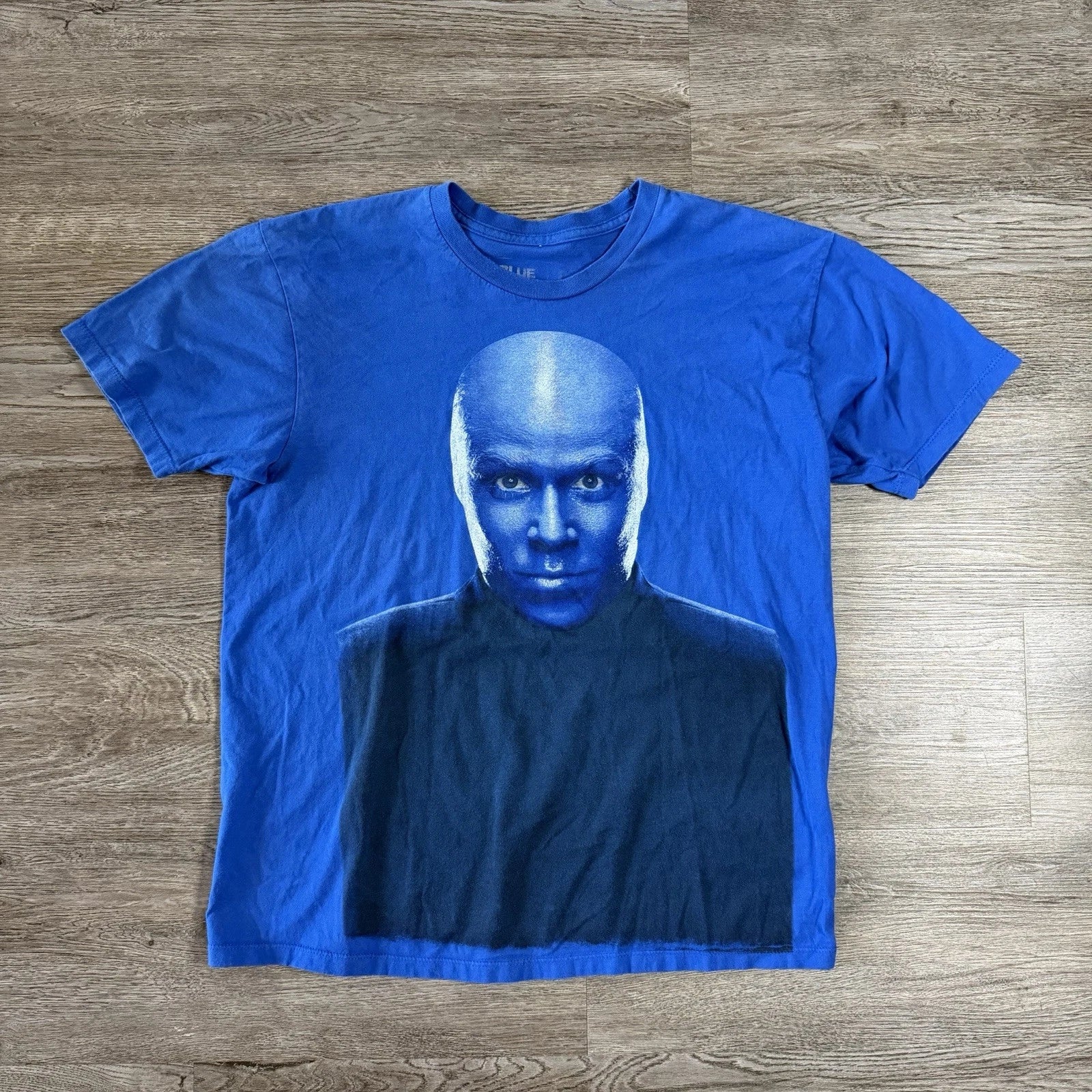 Vintage Blue Man Group T Shirt Mens Large Art Abstract Big Face Y2K Music Band Unisex T-shirt, Sweatshirt, Hoodie, Long Sleeve Tee - T-Shirt, Sweatshirt, Hoodie