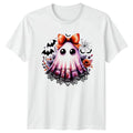 Cute Ghost Floral Halloween Graphic Tee Mens Womens Unisex Top Unisex T-shirt, Sweatshirt, Hoodie, Long Sleeve Tee - T-Shirt, Sweatshirt, Hoodie