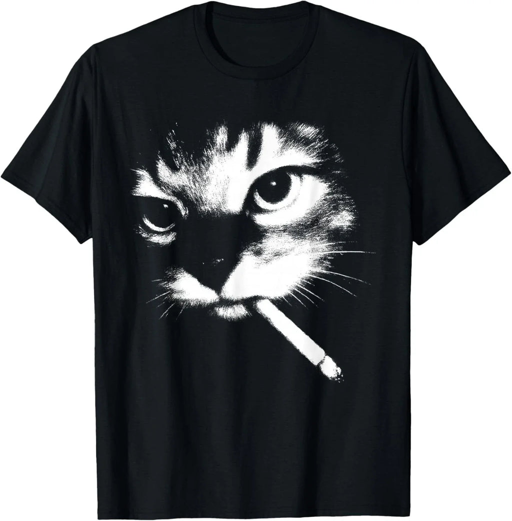 Smoking Cat Meme Funny Cigarette Kitty Gen Z T-Shirt unisex Tee Unisex T-shirt, Sweatshirt, Hoodie, Long Sleeve Tee - T-Shirt, Sweatshirt, Hoodie