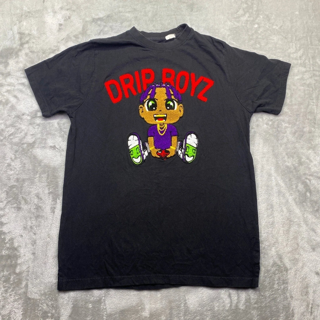 FWRD Denim Drip Boyz Chenille Patch Graphic T-Shirt Black Mens Large Street Unisex T-shirt, Sweatshirt, Hoodie, Long Sleeve Tee - T-Shirt, Sweatshirt, Hoodie