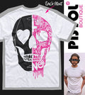 Pistol Boutique Men's GRAFFITI TATTOOS HALF SKULL Crew Neck T-shirt BACK PRINT Unisex T-shirt, Sweatshirt, Hoodie, Long Sleeve Tee - T-Shirt, Sweatshirt, Hoodie