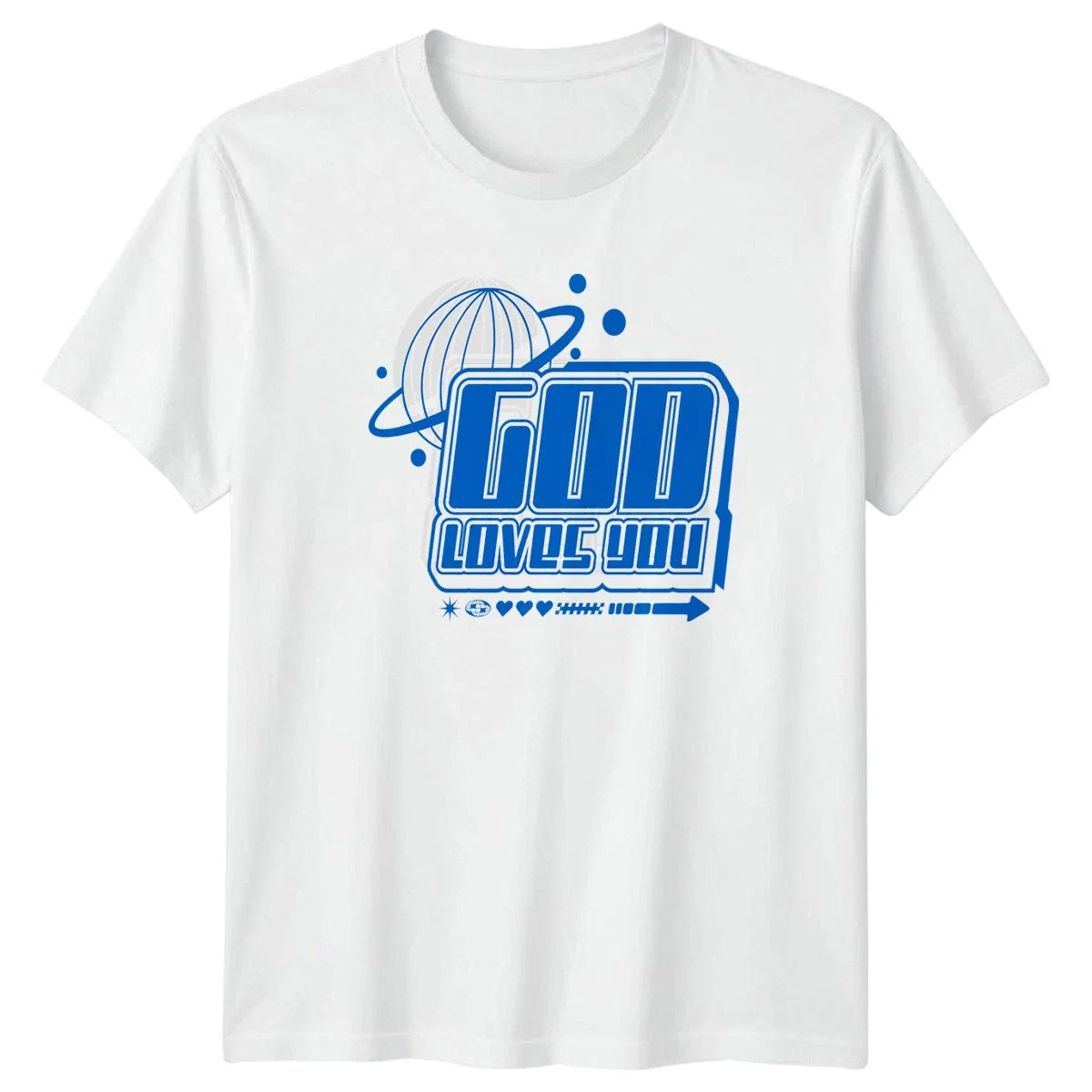 God Loves You T-Shirt Y2K Aesthetic Christian Faith Religious Holiday Gift Unisex T-shirt, Sweatshirt, Hoodie, Long Sleeve Tee - T-Shirt, Sweatshirt, Hoodie