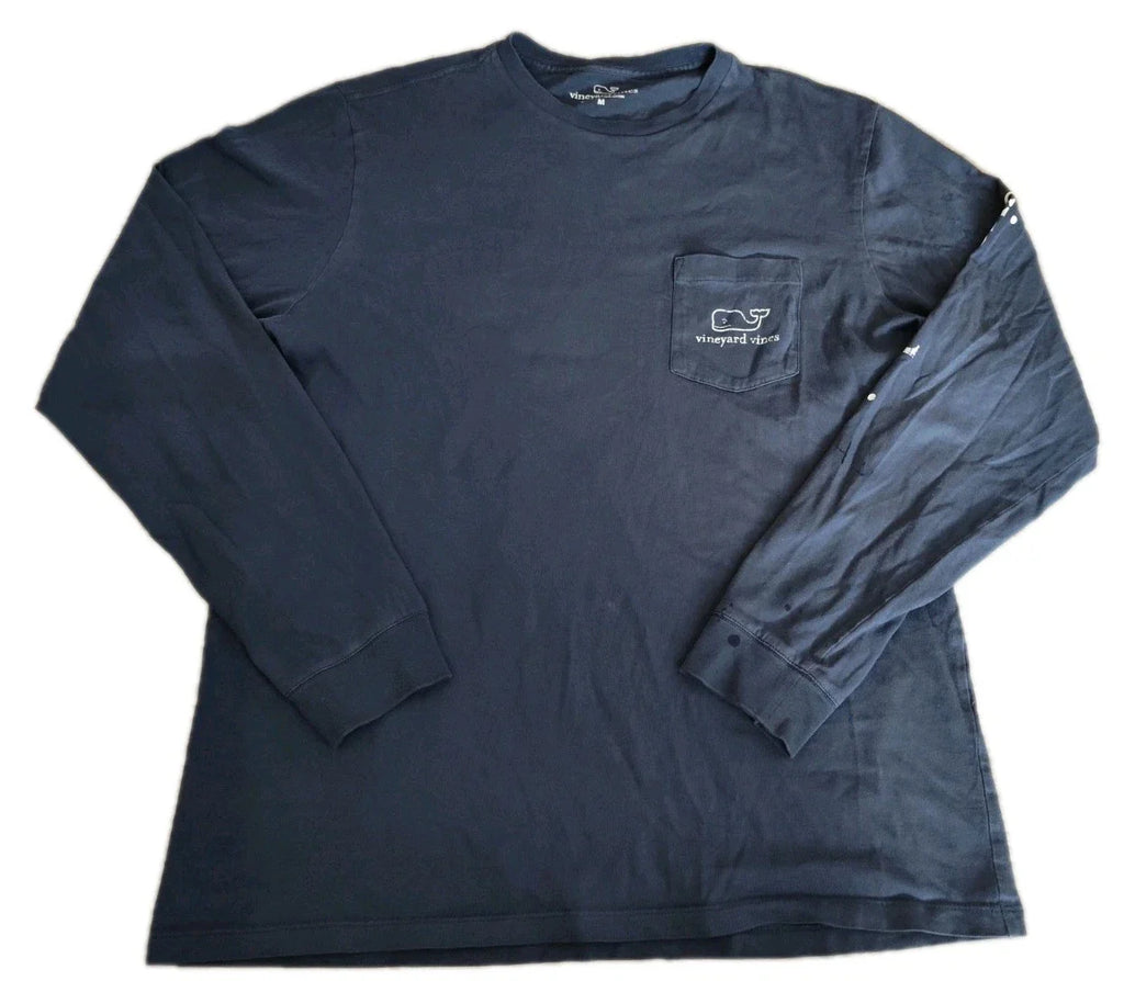 Vineyard Vines Mens Long Sleeve Tee Shirt Size Medium Blue Whale Casual Unisex T-shirt, Sweatshirt, Hoodie, Long Sleeve Tee - T-Shirt, Sweatshirt, Hoodie