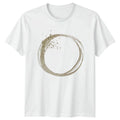 Abstract Gold Glitter Watercolor Minimalist Womens T-Shirt Brushstroke Circle Unisex T-shirt, Sweatshirt, Hoodie, Long Sleeve Tee - T-Shirt, Sweatshirt, Hoodie