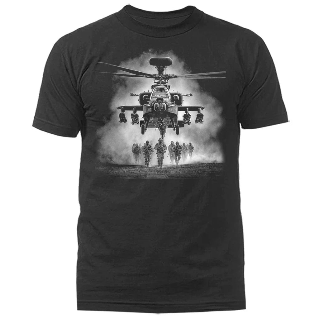 Apache Helicopter Army Soldier Combat Military Patriotic Veteran T-shirt Unisex T-shirt, Sweatshirt, Hoodie, Long Sleeve Tee - T-Shirt, Sweatshirt, Hoodie
