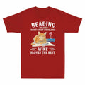 Cat Reading Solves Most Of My Problems Wine Solves The Rest Retro Men's T Shirt Unisex T-shirt, Sweatshirt, Hoodie, Long Sleeve Tee - T-Shirt, Sweatshirt, Hoodie