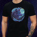 Mens Mystical Wolf Motif Cotton T-Shirt Size XS to 5XL Unisex T-shirt, Sweatshirt, Hoodie, Long Sleeve Tee - T-Shirt, Sweatshirt, Hoodie