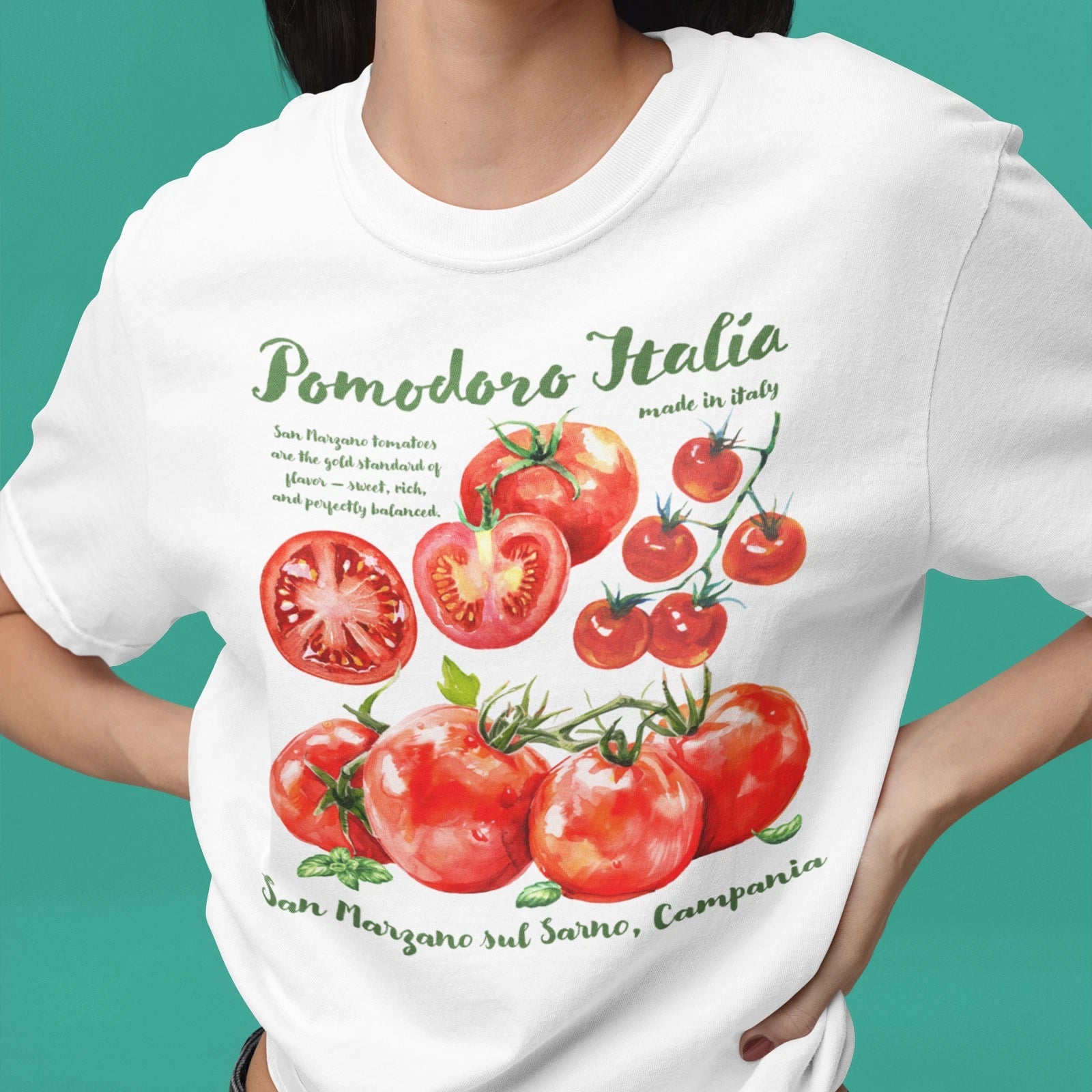 San Marzano Tomato T Shirt, Cute Italian Tomato Tee Unisex T-shirt, Sweatshirt, Hoodie, Long Sleeve Tee - T-Shirt, Sweatshirt, Hoodie