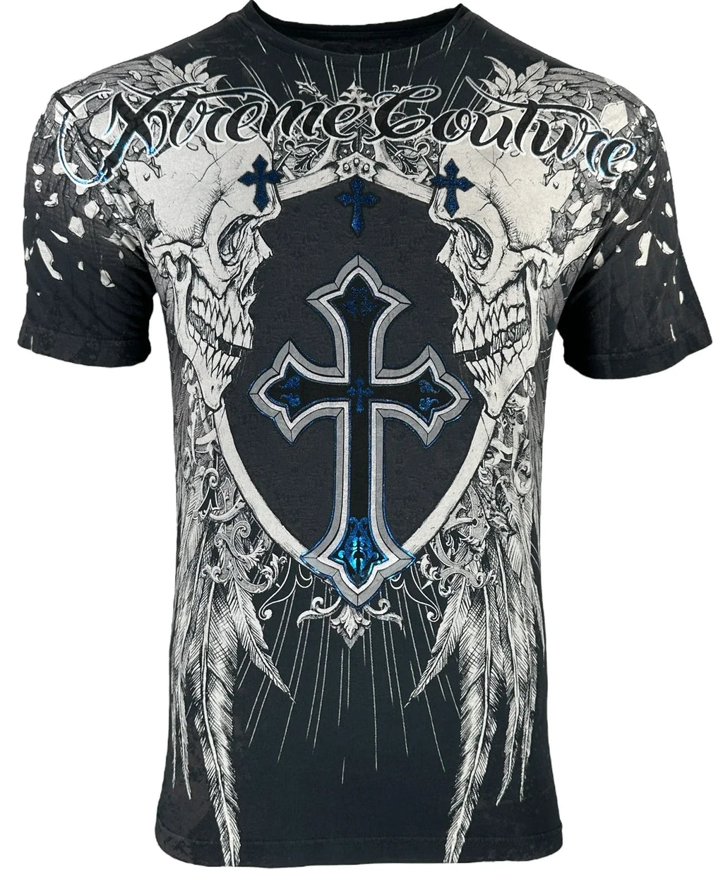 Xtreme Couture by Affliction Men's T-Shirt Provoke Skull Cross Unisex T-shirt, Sweatshirt, Hoodie, Long Sleeve Tee - T-Shirt, Sweatshirt, Hoodie